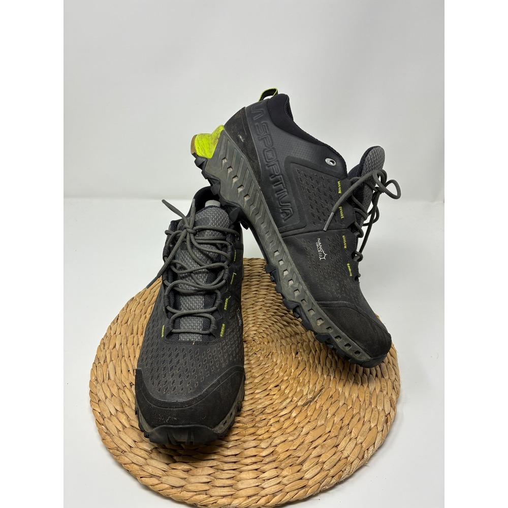 La Sportiva Spire GTX Hiking Shoes Men's 12.5 Black Neon Gore-Tex Vibram